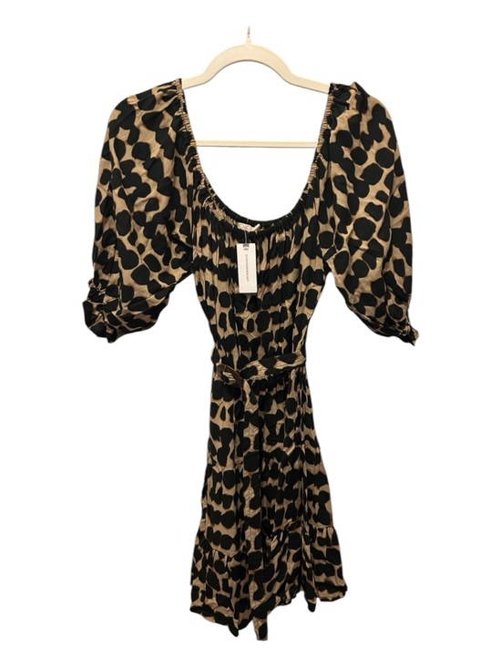 BEACHGOLD Dresses & Skirts - ⭐️ANTHROPOLOGIE ⭐️BEACHGOLD NWT Leopard-Print Puff Sleeve Mini Dress